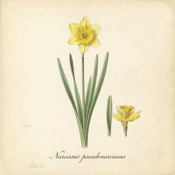 daffodil botanical plate
