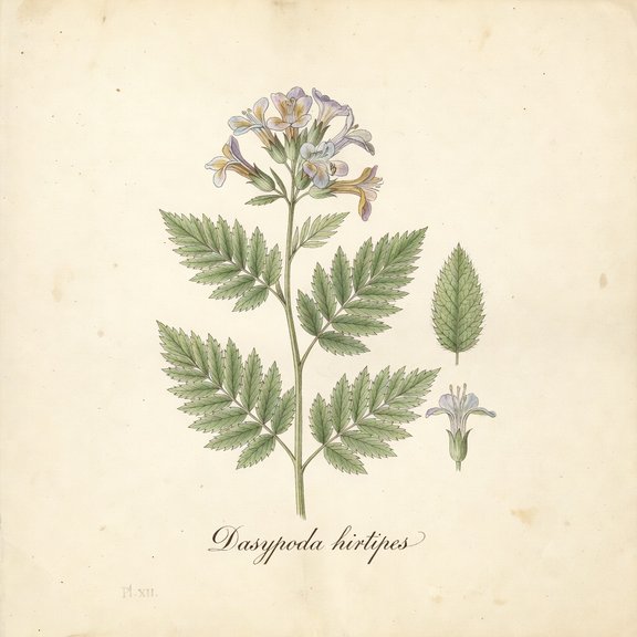 Dasypoda hirtipes botanical plate