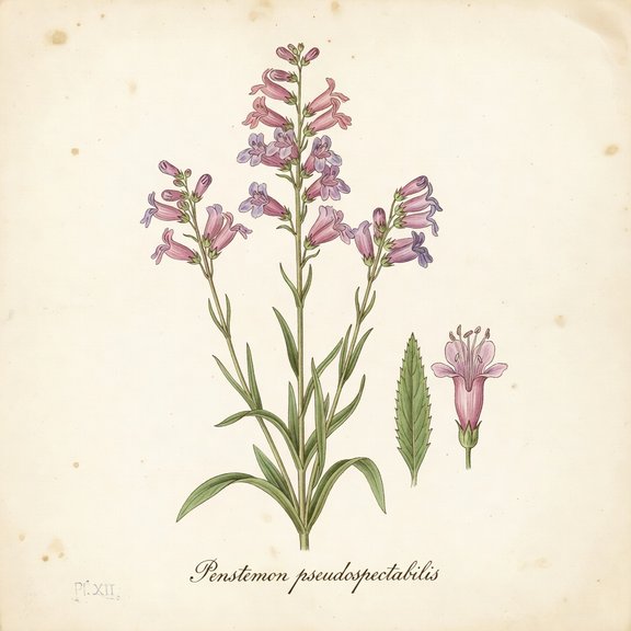 Desert Penstemon botanical plate