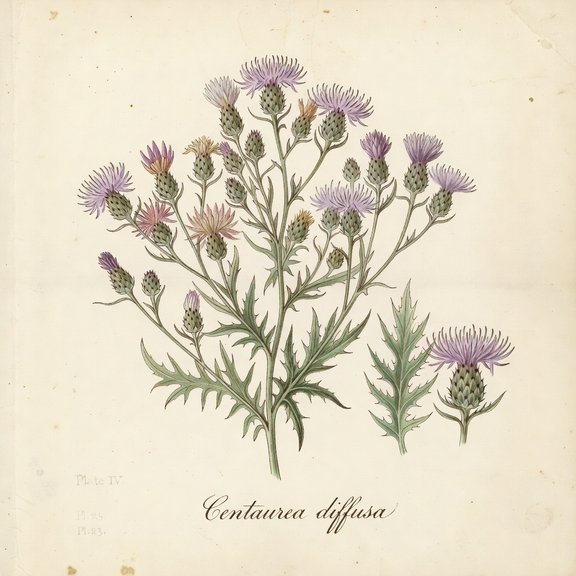 Diffuse Knapweed botanical plate