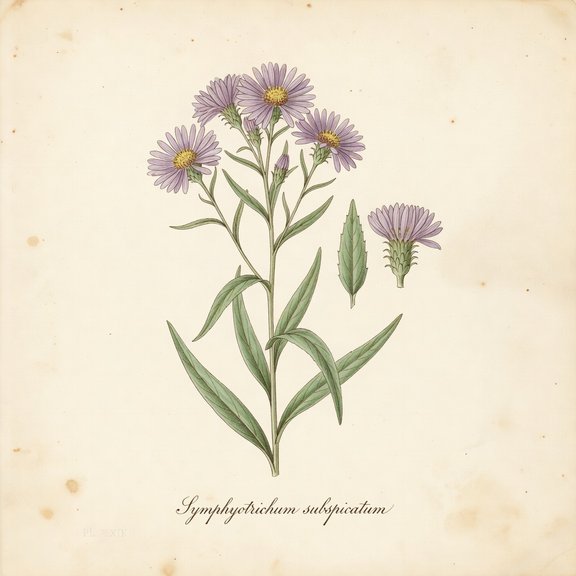 Douglas Aster botanical plate