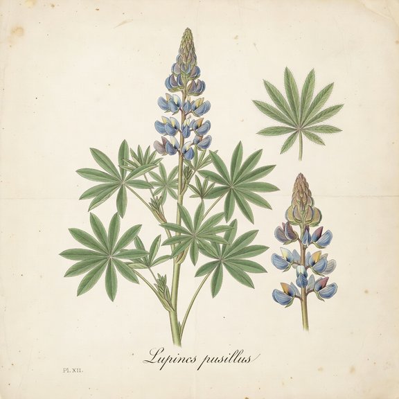 early lupine botanical plate