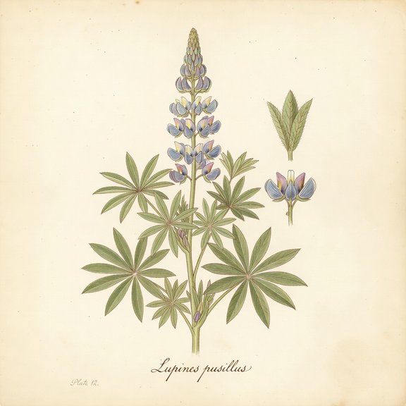 early lupine botanical plate