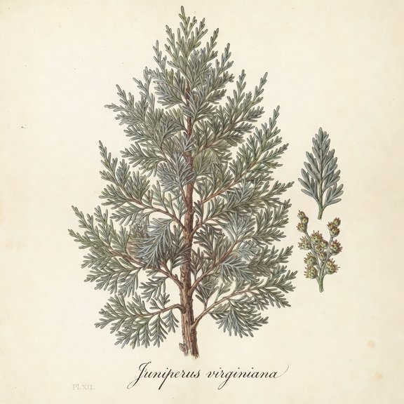 eastern redcedar botanical plate