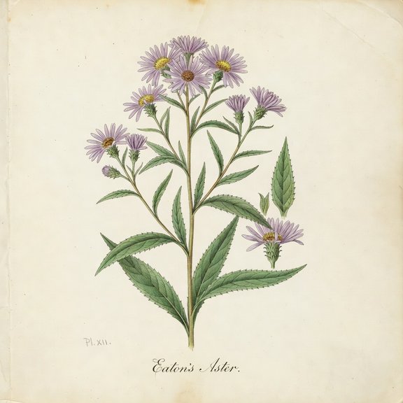 Eaton’s Aster botanical plate