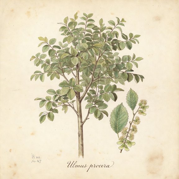 Elm botanical plate