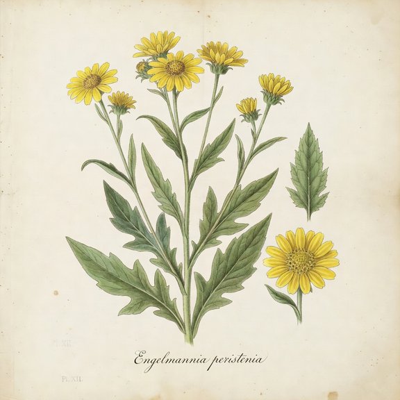 Engelmann’s daisy botanical plate