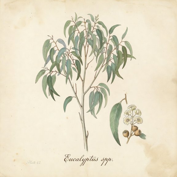 Eucalyptus botanical plate