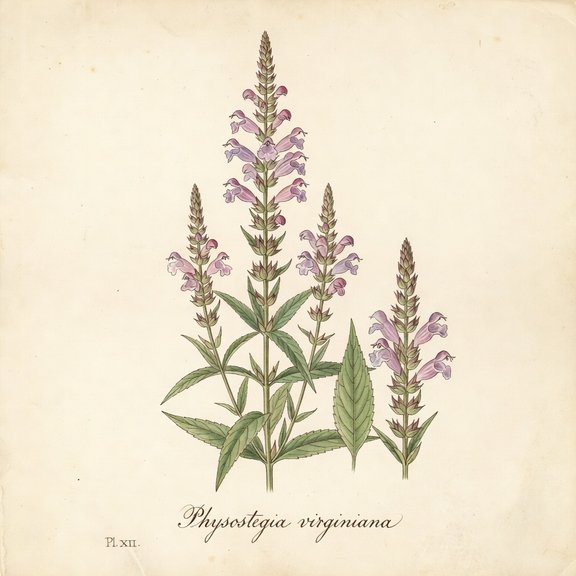 Fall Obedient Plant botanical plate