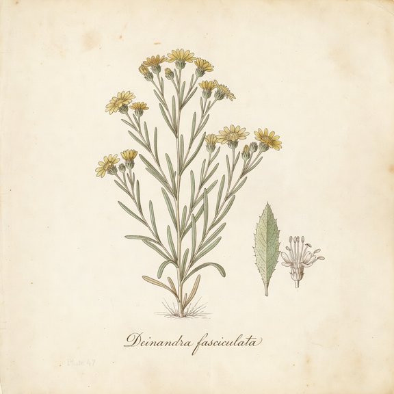 Fascicled Tarweed botanical plate