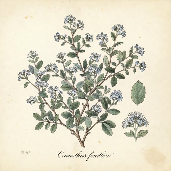 Fendler Ceanothus botanical plate
