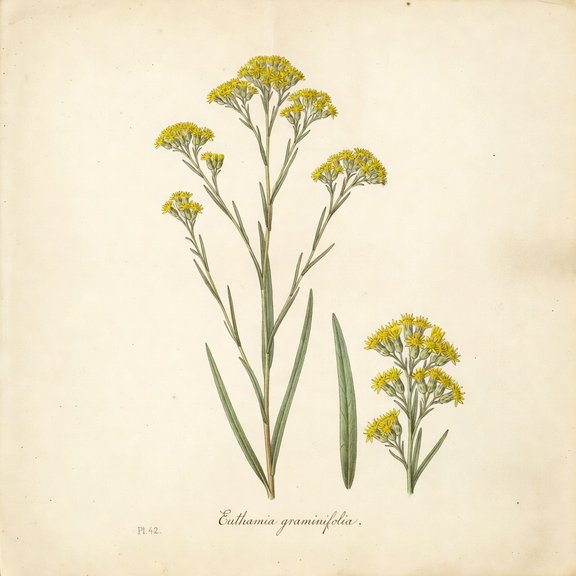 Flat-Top Goldenrod botanical plate