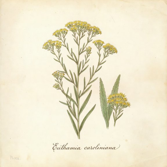 Flattop Goldenrod botanical plate