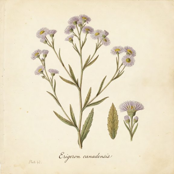 fleabane botanical plate