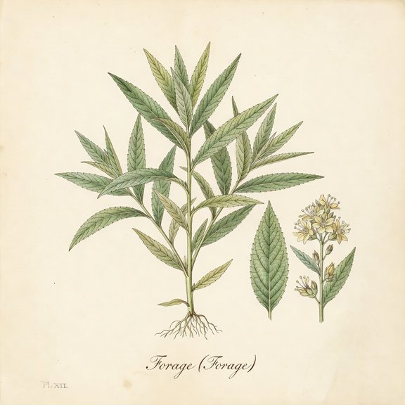 Forage botanical plate