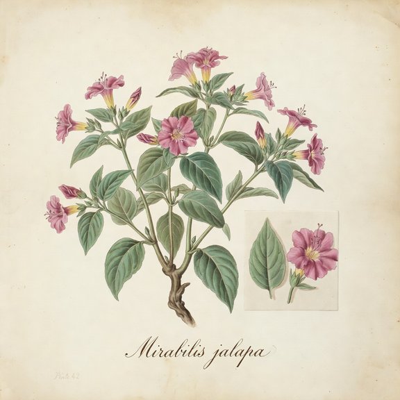 four o'clock botanical plate
