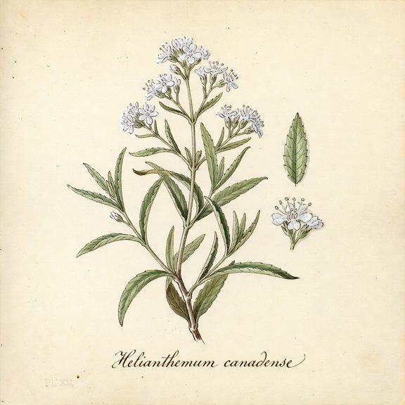 Frostweed botanical plate