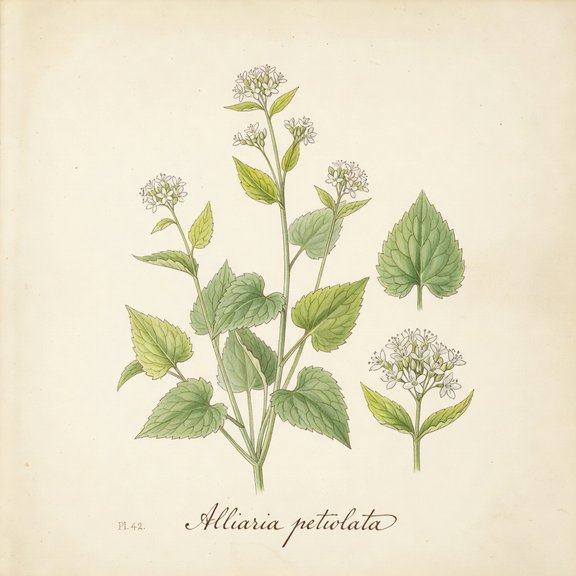 garlic mustard botanical plate