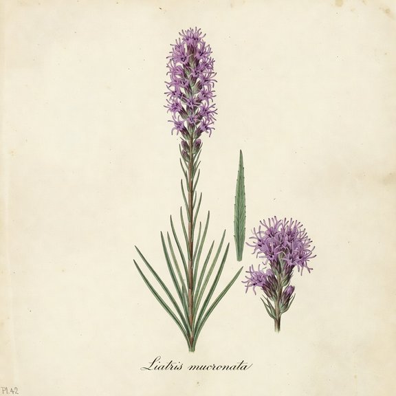 Gayfeather botanical plate