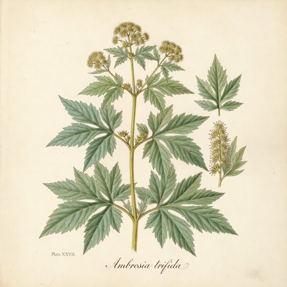 Giant Ragweed botanical plate