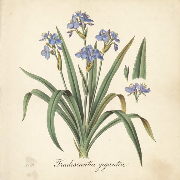 Giant Spiderwort botanical plate