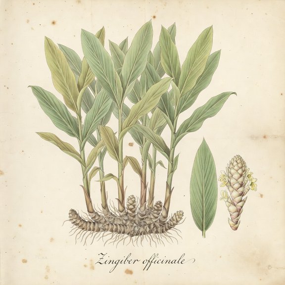Ginger botanical plate