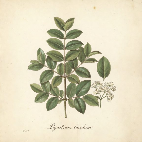 Glossy Privet botanical plate