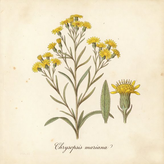 Goldenaster botanical plate