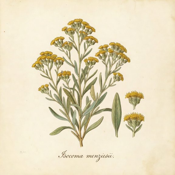 Goldenbush botanical plate