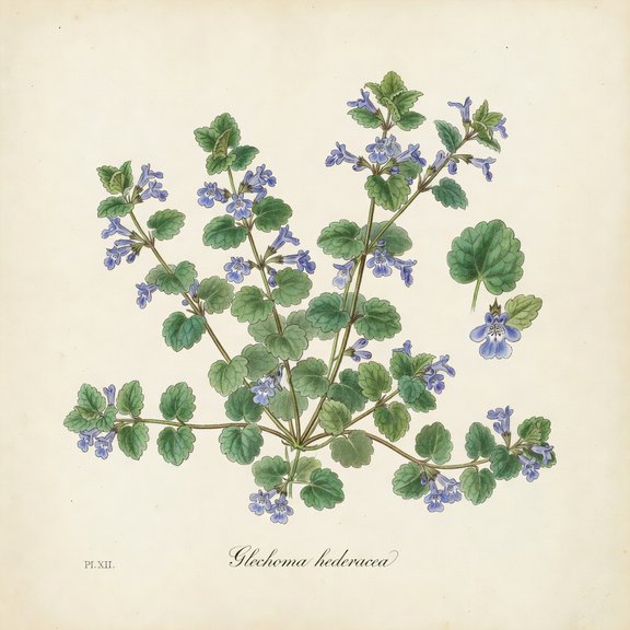 Ground Ivy botanical plate