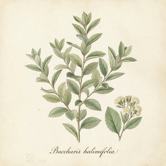 Groundsel Tree botanical plate