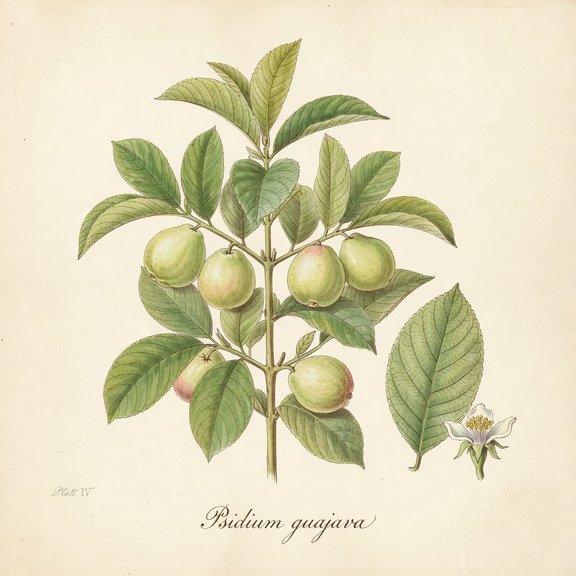 Guava botanical plate
