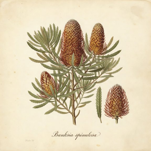 Hairpin Banksia botanical plate