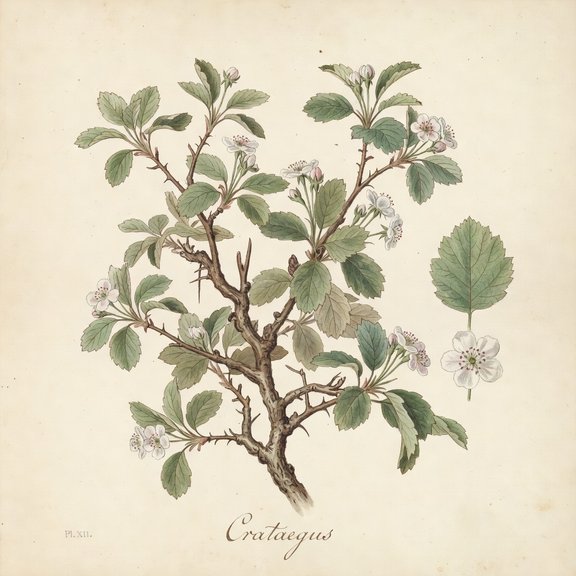 Hawthorne botanical plate