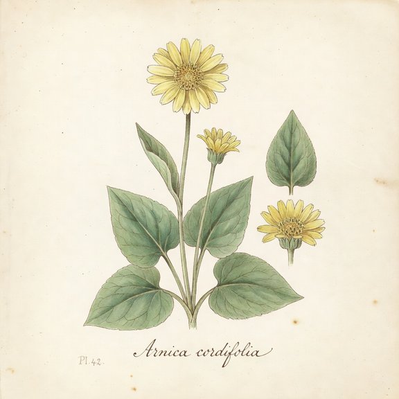 Heartleaf arnica botanical plate