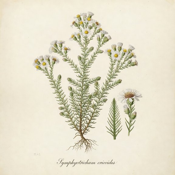 Heath Aster botanical plate