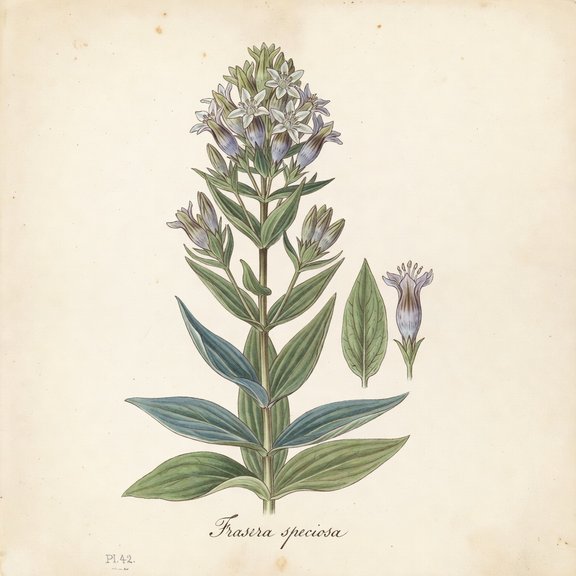 Horse Gentian botanical plate