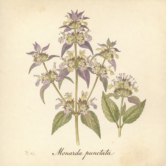 Horsemint botanical plate