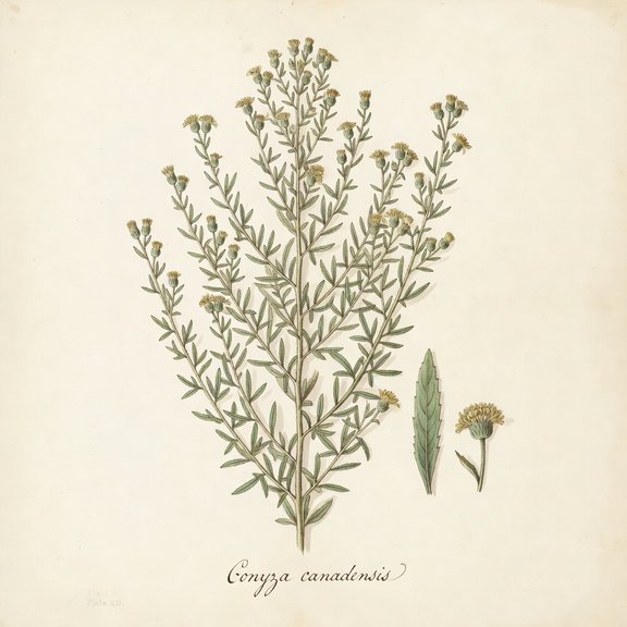 Horseweed botanical plate
