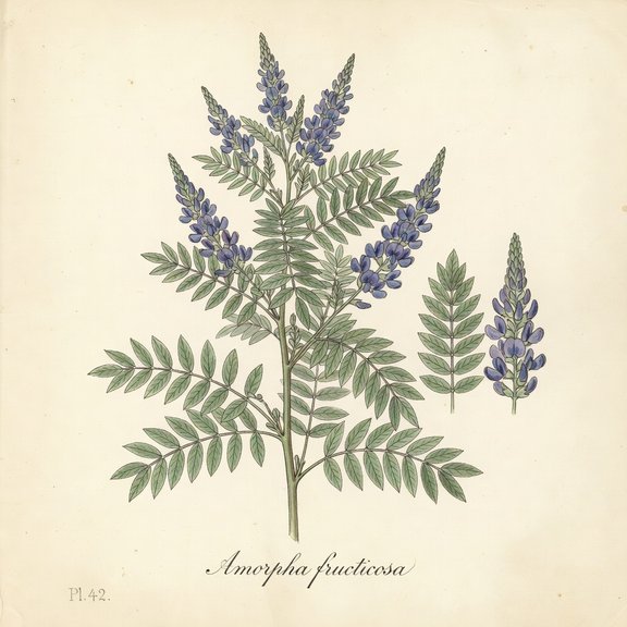 Indigo Bush botanical plate