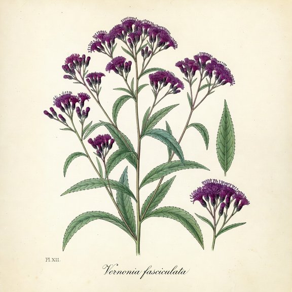 ironweed botanical plate
