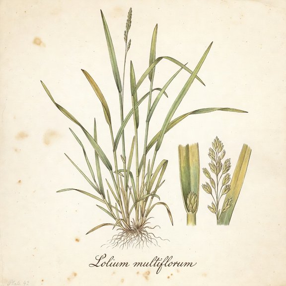 Italian Ryegrass botanical plate