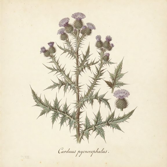 Italian Thistle botanical plate