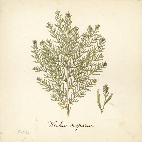 kochia botanical plate