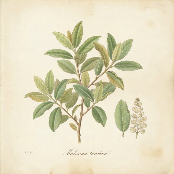 Laurel Sumac botanical plate