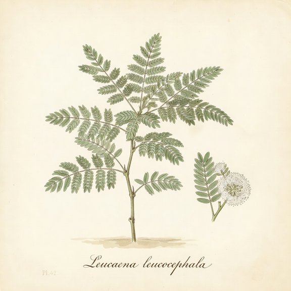 Leucaena botanical plate