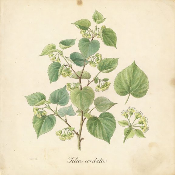 Littleleaf Linden botanical plate