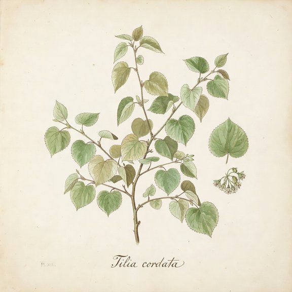 Littleleaf Linden botanical plate