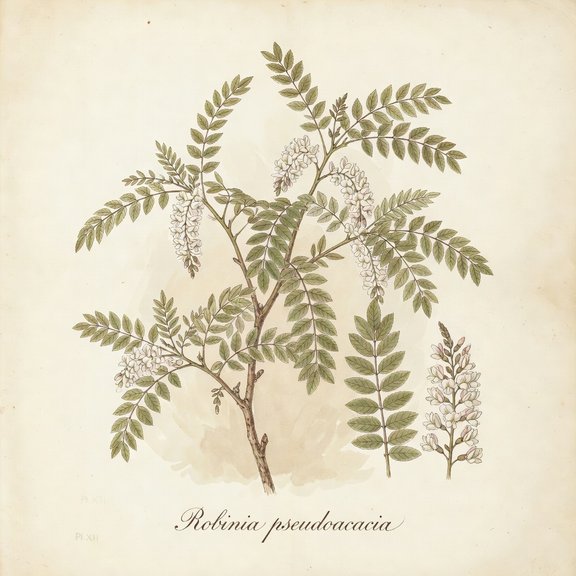 locust botanical plate
