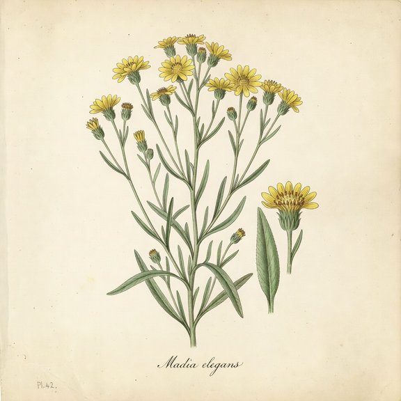 Madia botanical plate